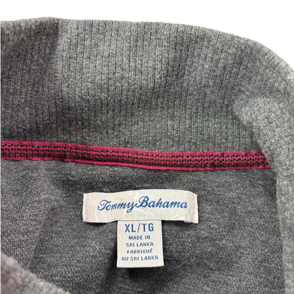 Tommy Bahama Men's XL Gray 1/4 Quarter Zip Mock Neck Pullover Jacket Sweatshirt - Picture 16 of 16